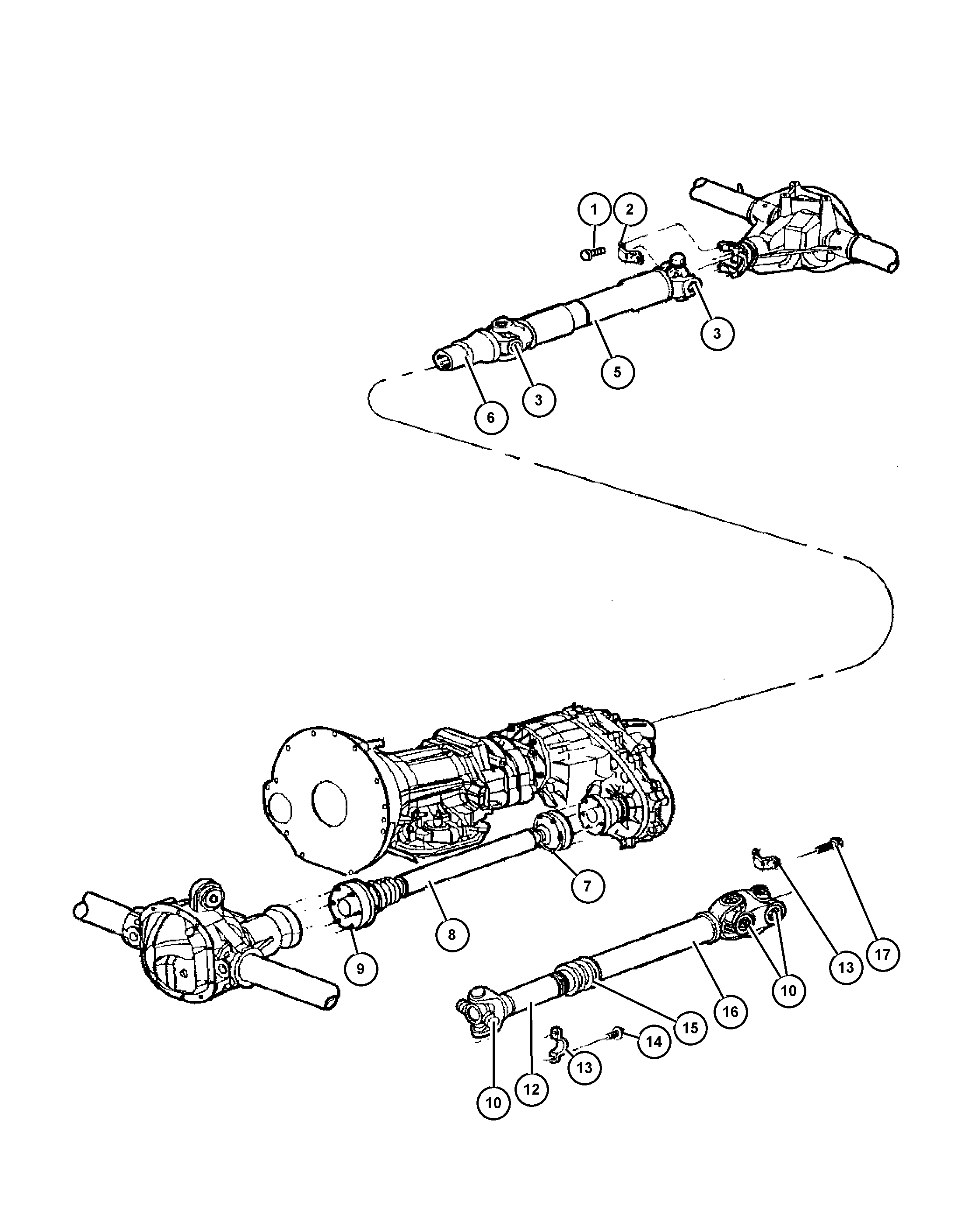 Chrysler 52099 487AF - Шарнир, продольный вал parts5.com