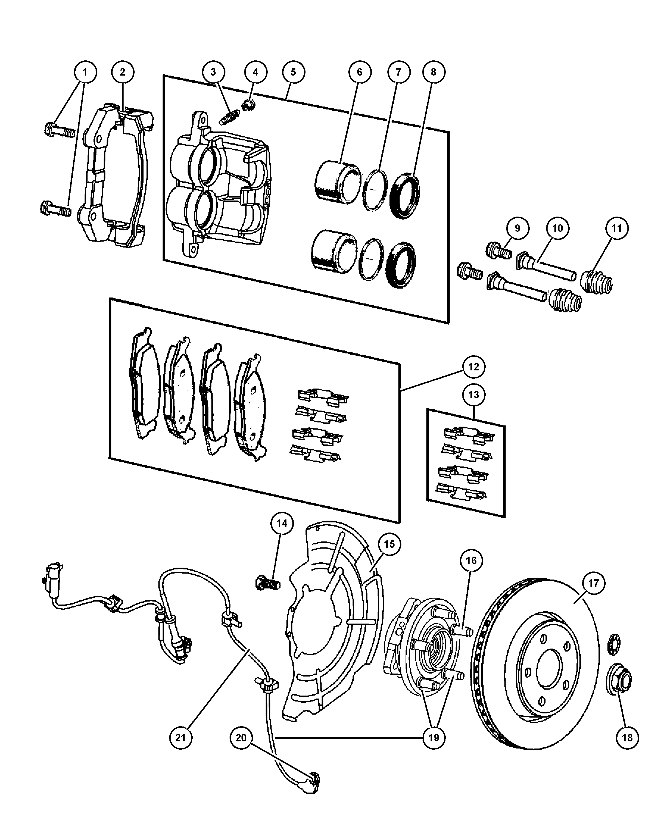 Jeep 52089 434AC - Комплект подшипника ступицы колеса parts5.com