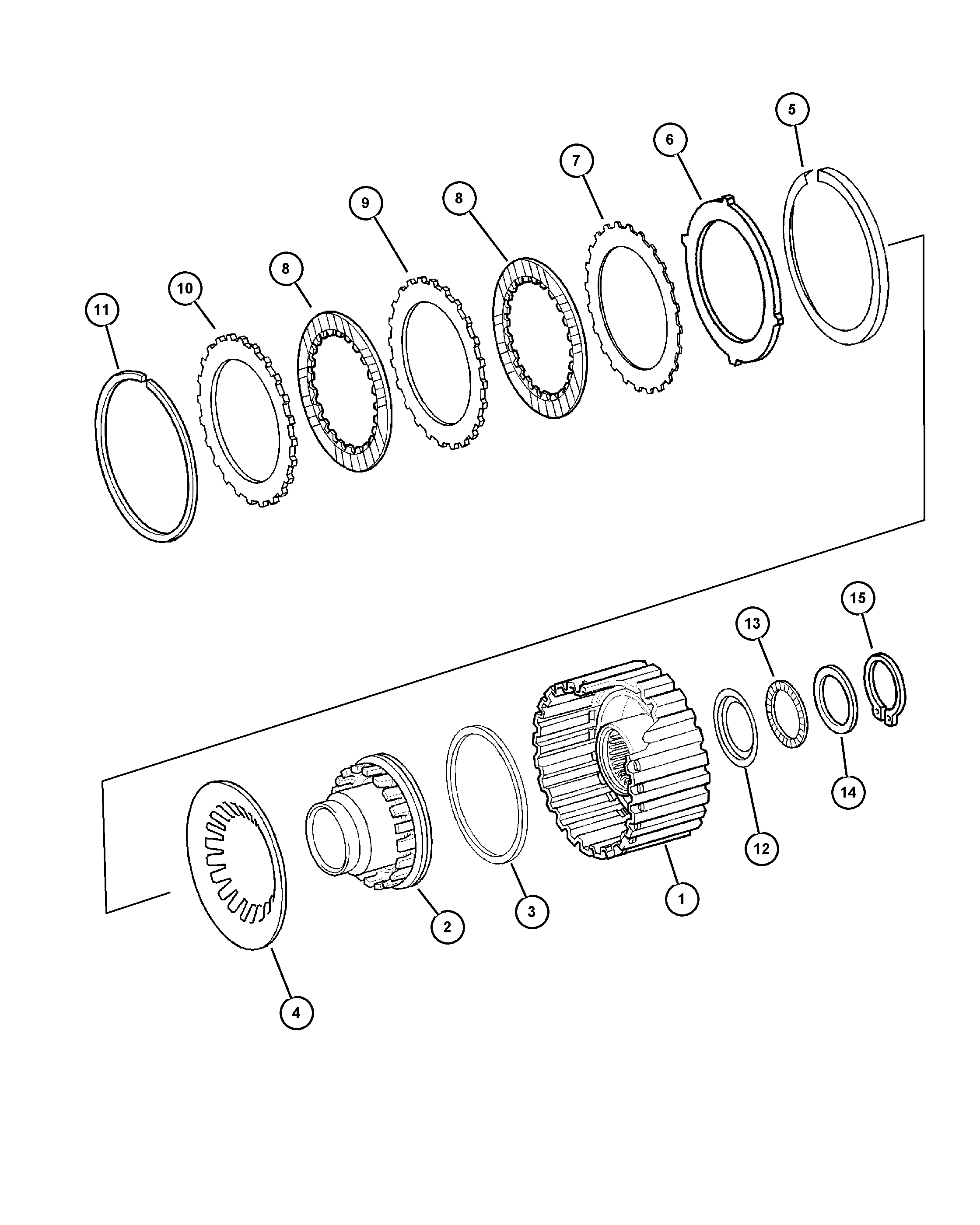 Chrysler 52108 005AA - Ламели, автоматическая коробка передач parts5.com