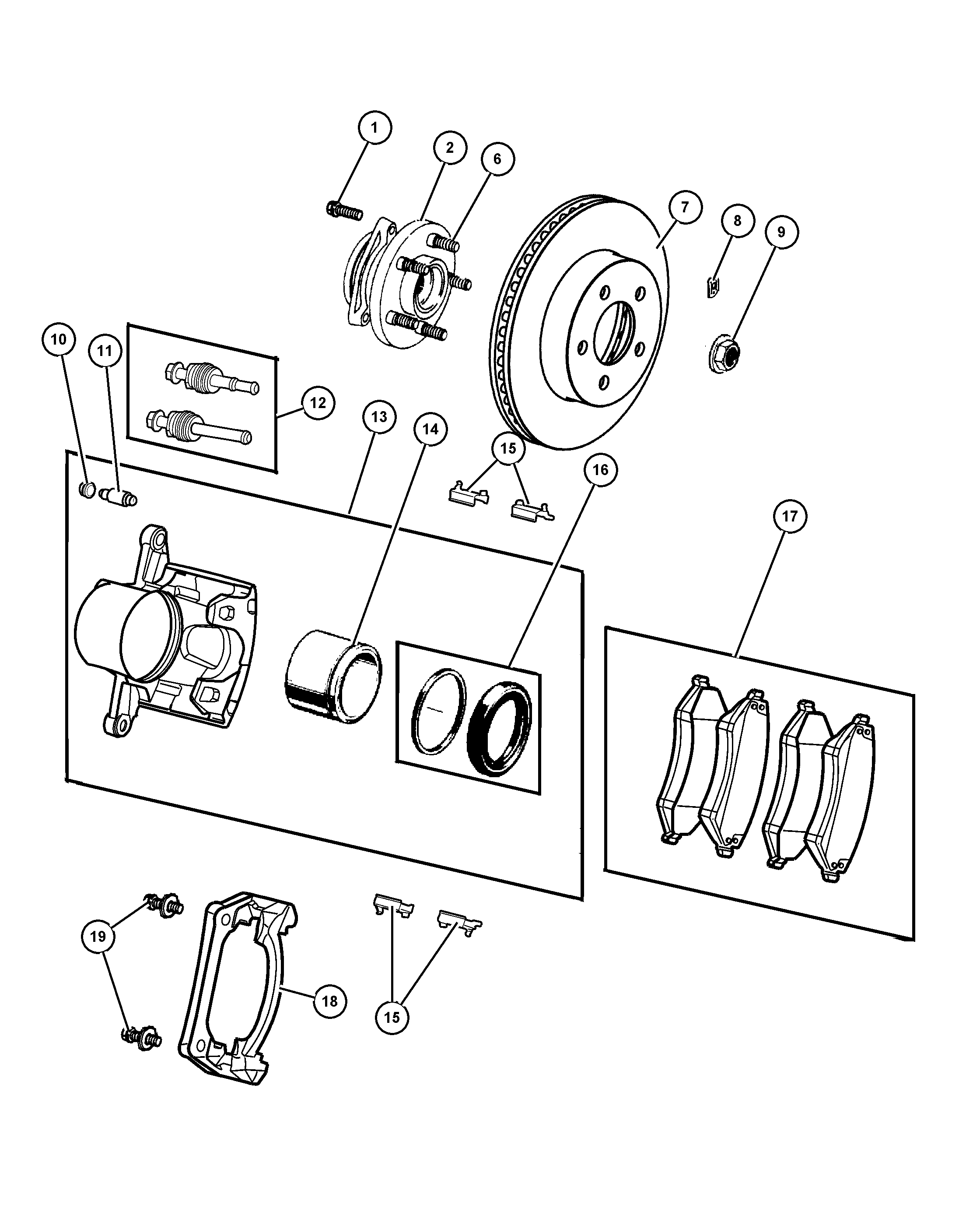 Chrysler 52128 692AB - Комплект подшипника ступицы колеса parts5.com