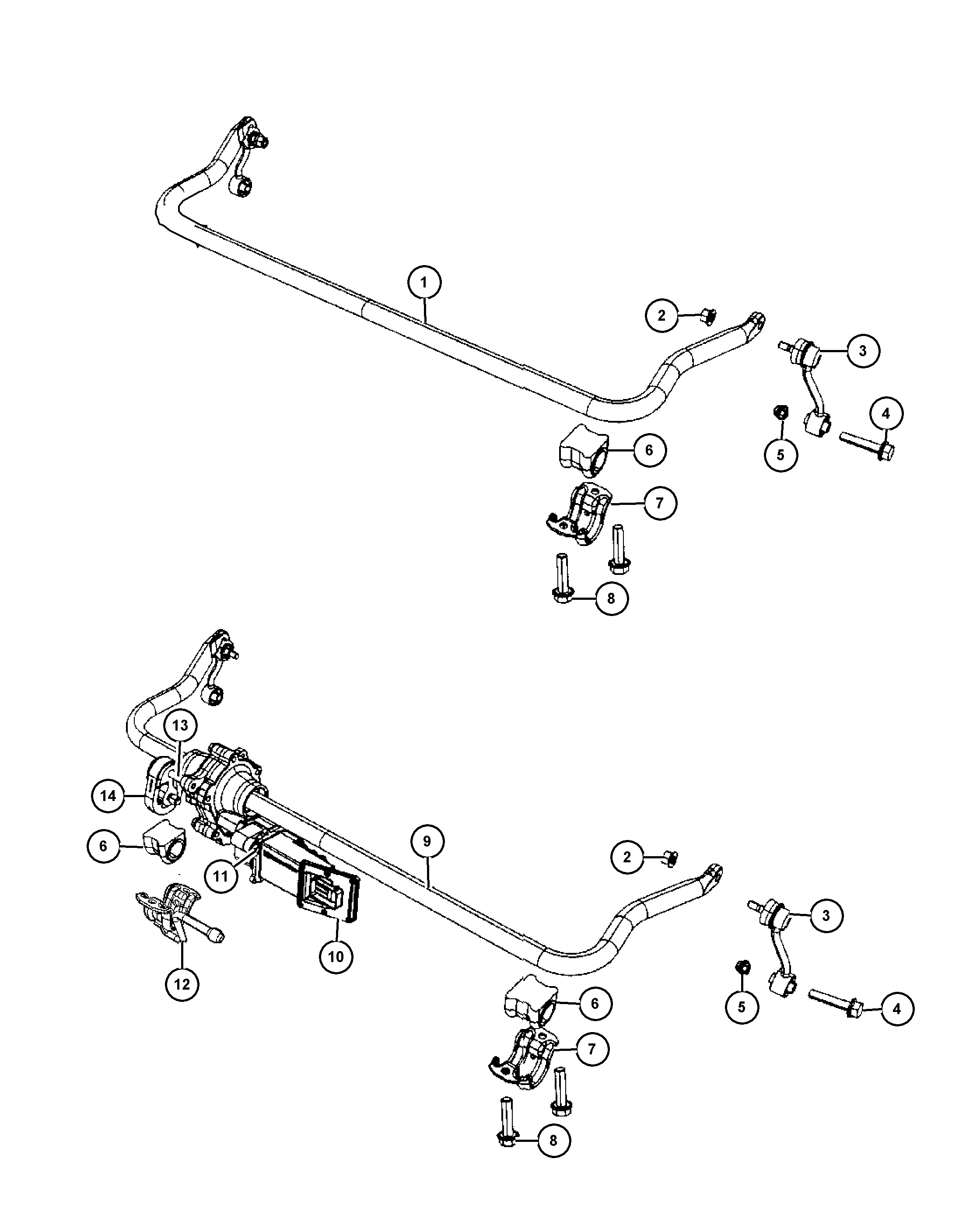 Chrysler 52059 975AC - Тяга / стойка, стабилизатор parts5.com