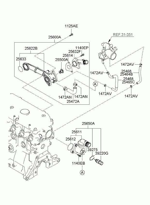 Hyundai 25612-02501 - Термостат, охлаждающая жидкость parts5.com