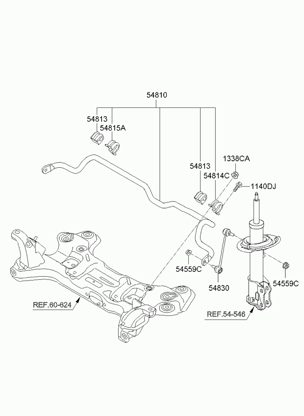 KIA 54830-A6000 - Тяга / стойка, стабилизатор parts5.com