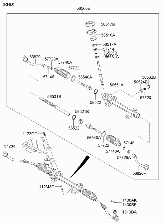 KIA 56820-A6090 - Наконечник рулевой тяги, шарнир parts5.com