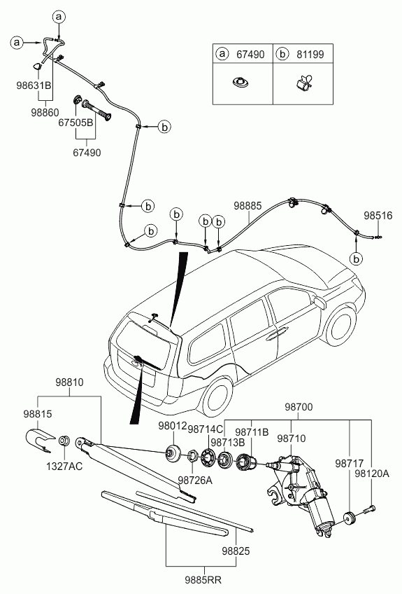 KIA 988504D001 - Щетка стеклоочистителя parts5.com