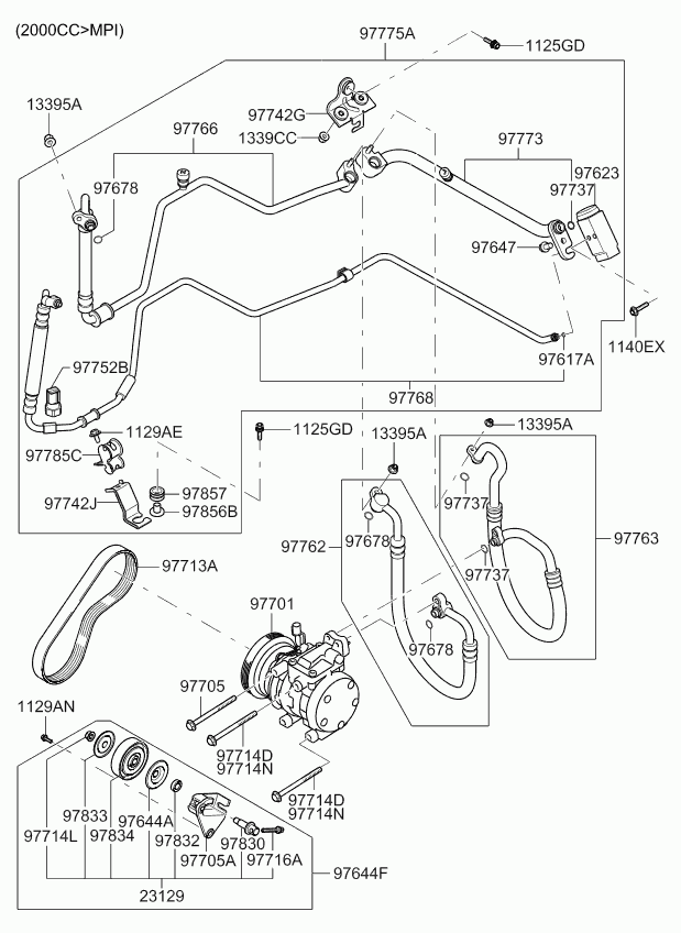 Daihatsu 97713-2D510 - Поликлиновой ремень parts5.com