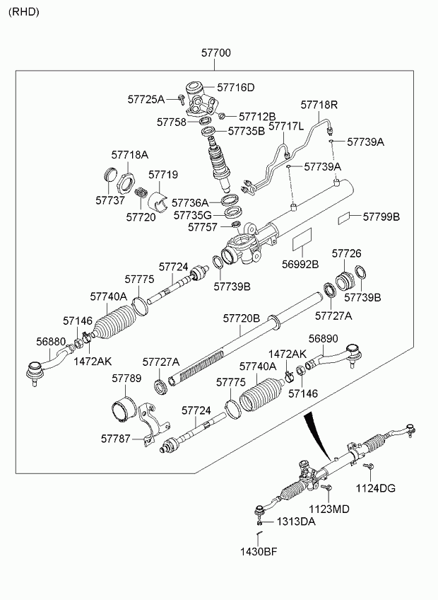 KIA 56820-2E-000 - Наконечник рулевой тяги, шарнир parts5.com