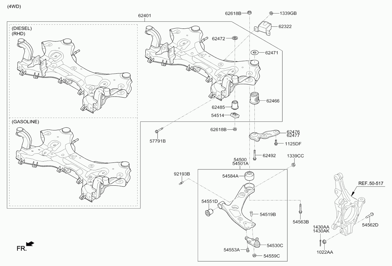 Hyundai 54501-C5000 - Рычаг подвески колеса parts5.com