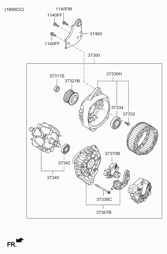 KIA 373002B610 - Генератор parts5.com