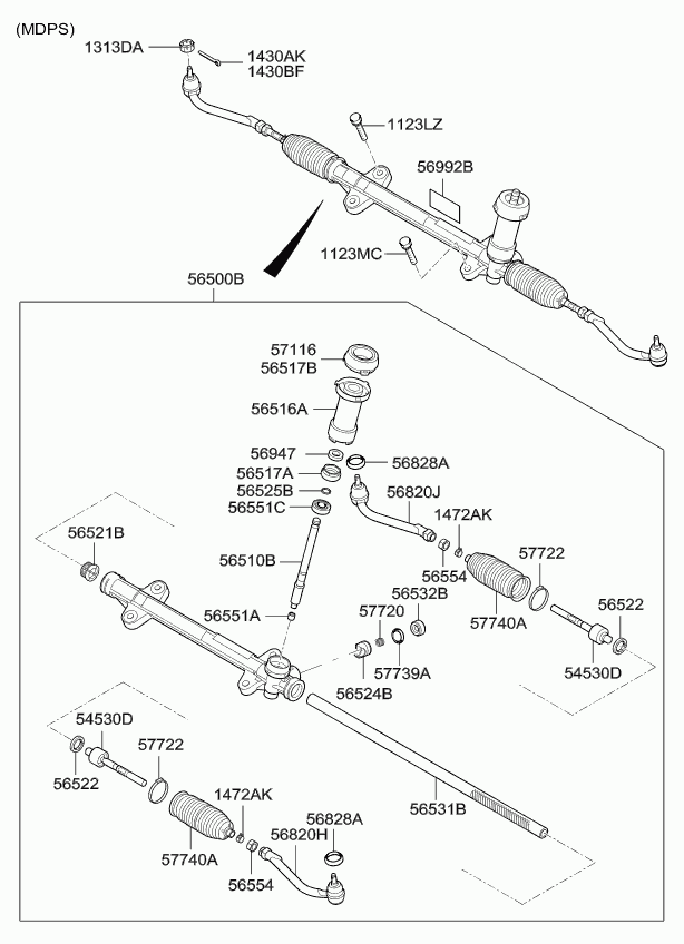 KIA 56820-2H000 - Наконечник рулевой тяги, шарнир parts5.com