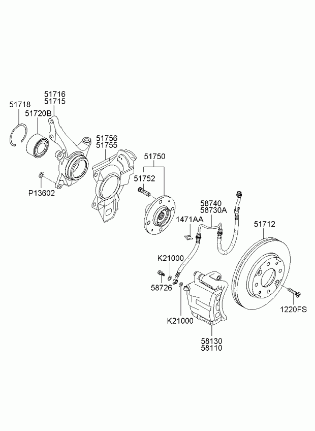 Buessing 51720-2D100 - Комплект подшипника ступицы колеса parts5.com