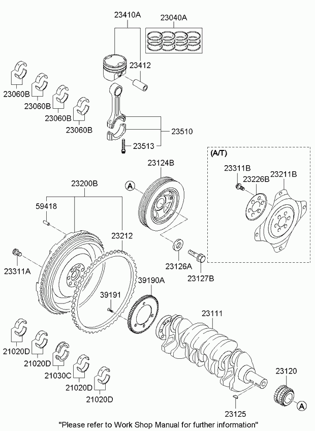 KIA 2312125000 - Комплект цепи привода распредвала parts5.com