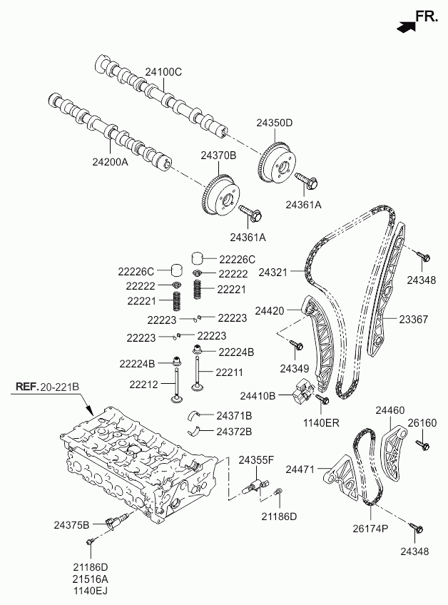 Hyundai 2446025001 - Поликлиновой ремень parts5.com