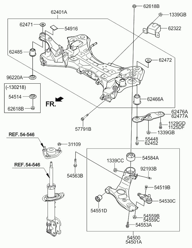 KIA 545002P400 - Сайлентблок, рычаг подвески колеса parts5.com