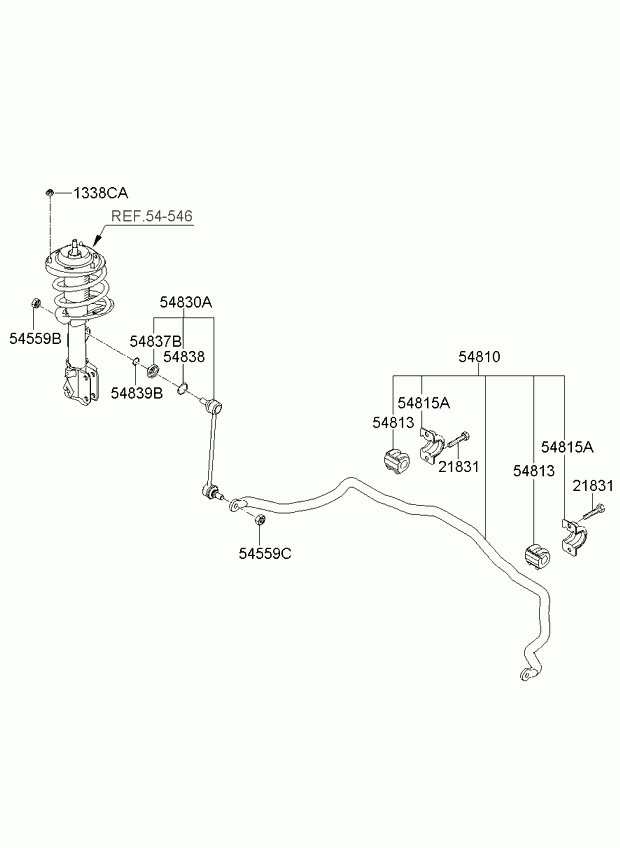 Hyundai 54830-1F000 - Тяга / стойка, стабилизатор parts5.com