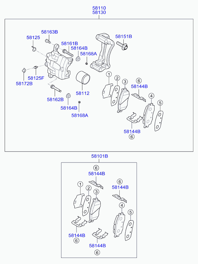 Hyundai 58130-1F000 - Тормозной суппорт parts5.com