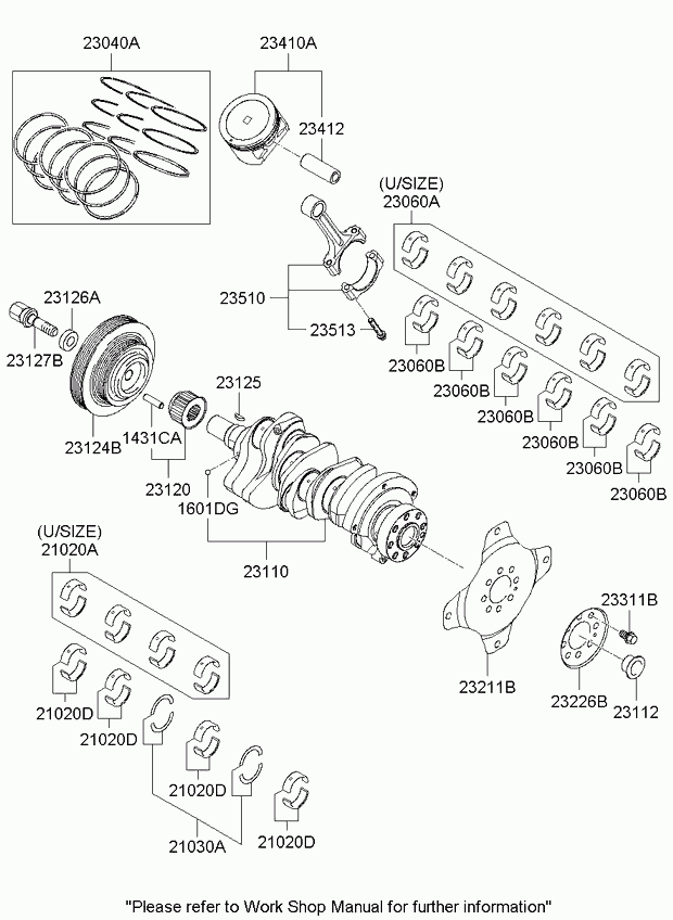 KIA 231103E101 - Water Pump parts5.com