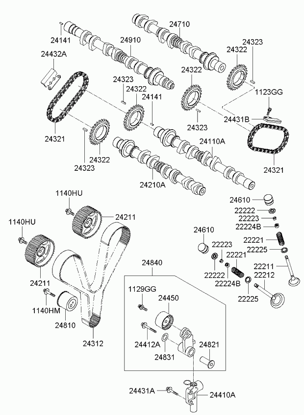 Hyundai (BEIJING) 2481037100 - Натяжной ролик, ремень ГРМ parts5.com