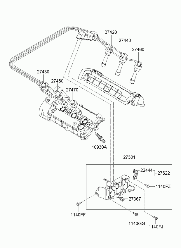 KIA 27410 37100 - Spark Plug parts5.com