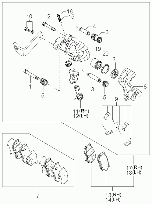 KIA 0K2FC49990 - Тормозной суппорт parts5.com