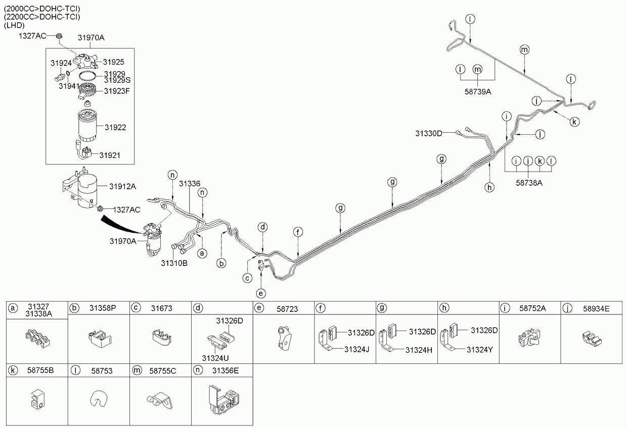 KIA 31970 2P901 - Топливный фильтр parts5.com