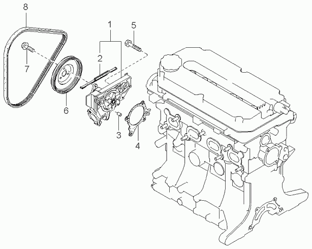 Hyundai 0K21A-18-381 - V-Ribbed Belt parts5.com