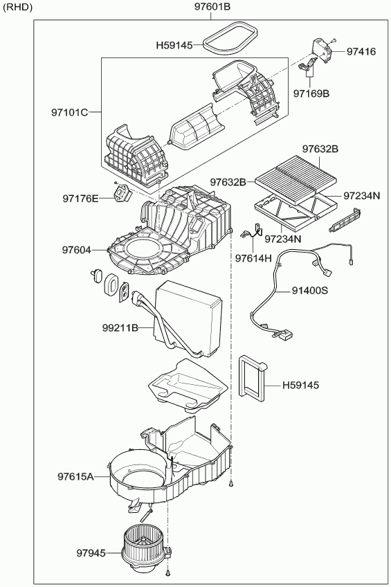 Hyundai 971013E060 - Фильтр воздуха в салоне parts5.com