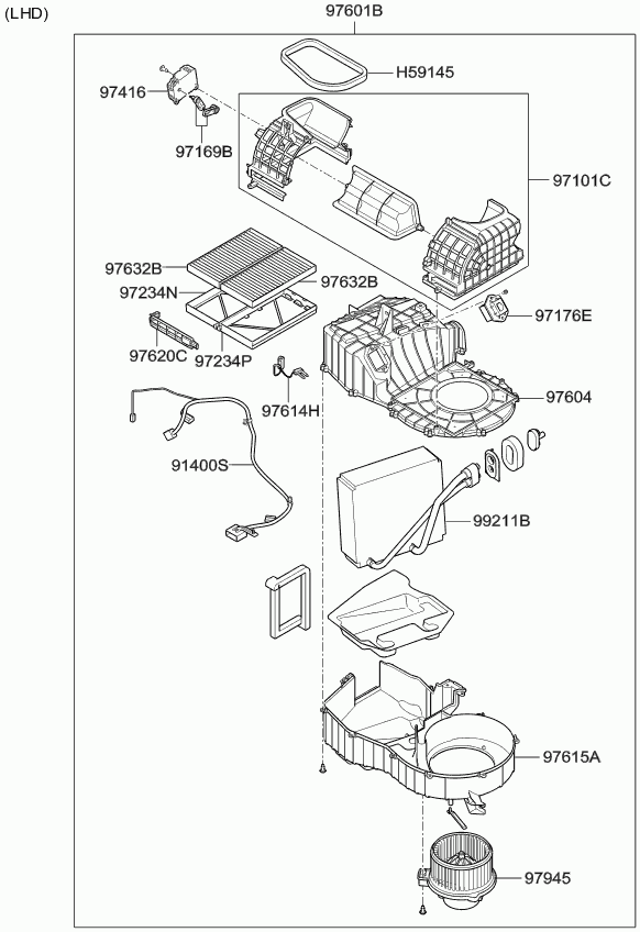 KIA 971332E910 - Фильтр воздуха в салоне parts5.com