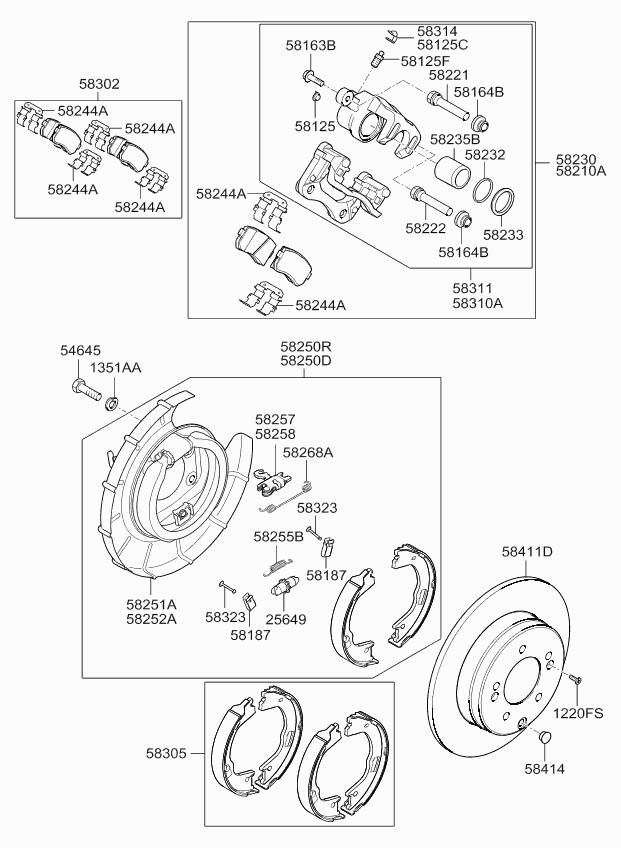 KIA 583023QA10 - Тормозные колодки, дисковые, комплект parts5.com