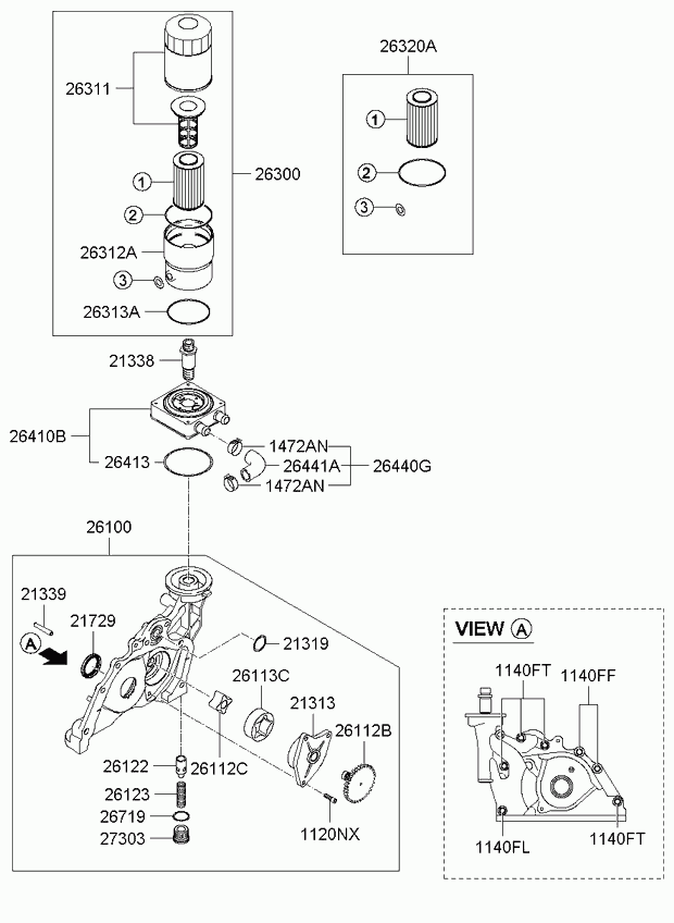 KIA 26320 27401 - Масляный фильтр parts5.com