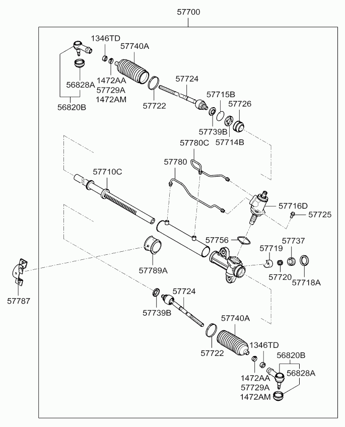 Hyundai 56820-2F000 - Наконечник рулевой тяги, шарнир parts5.com