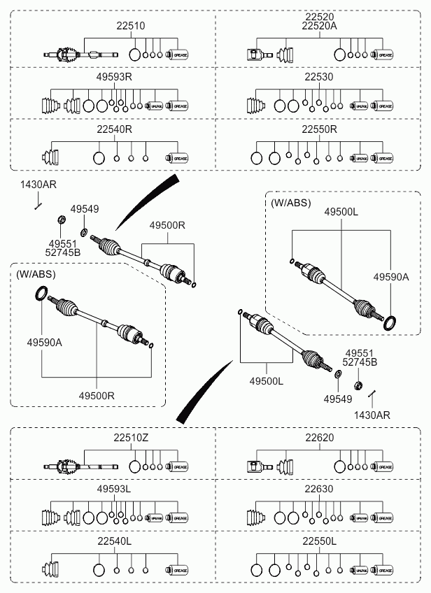 KIA 49594-1G090 - Пыльник, приводной вал parts5.com