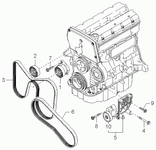 KIA 0K553-15-987 - Поликлиновой ремень parts5.com