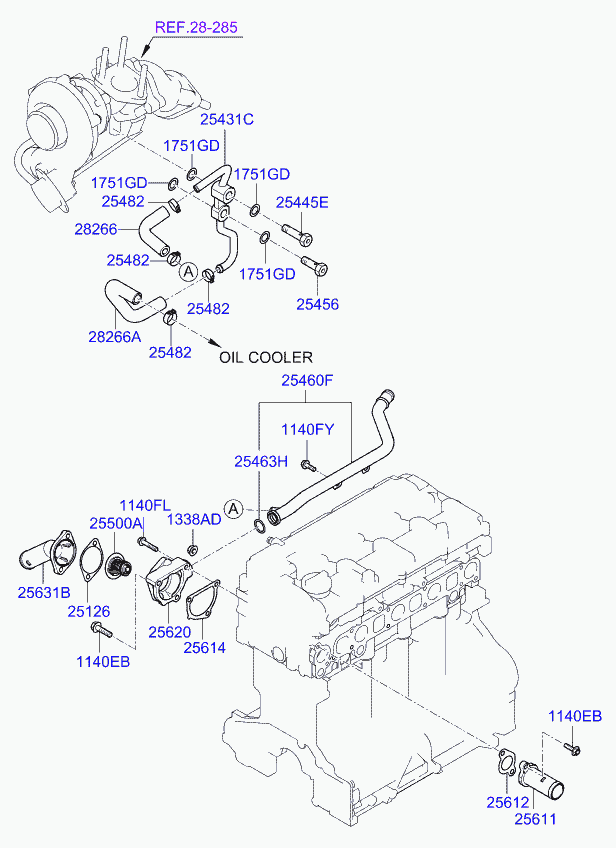 KIA 25510 42010 - Термостат, охлаждающая жидкость parts5.com