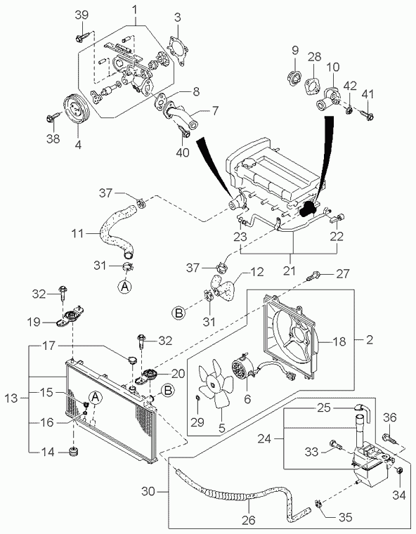 Hyundai 0K201-15-171 - Термостат, охлаждающая жидкость parts5.com