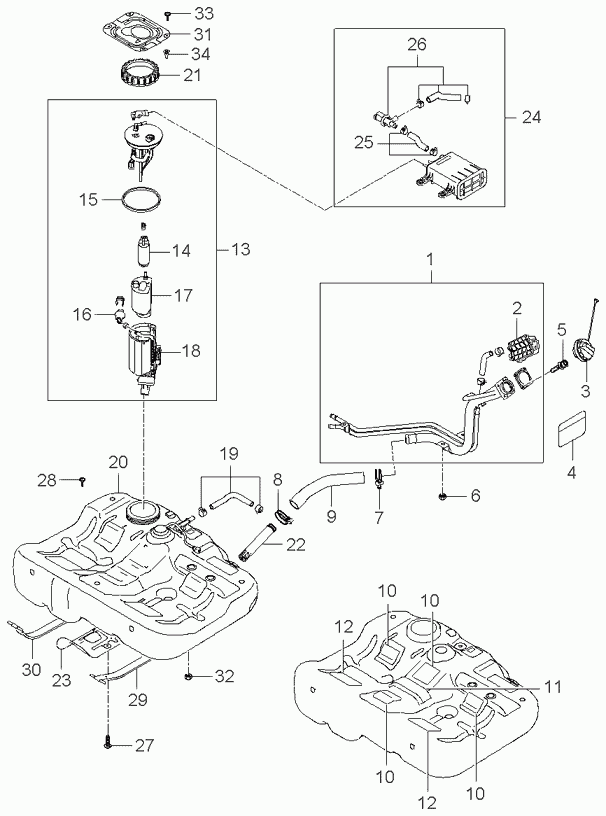 KIA 31110-2G200 - Топливный насос parts5.com