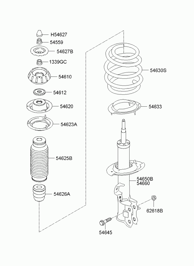 Hyundai 5462627000 - Пылезащитный комплект, амортизатор parts5.com