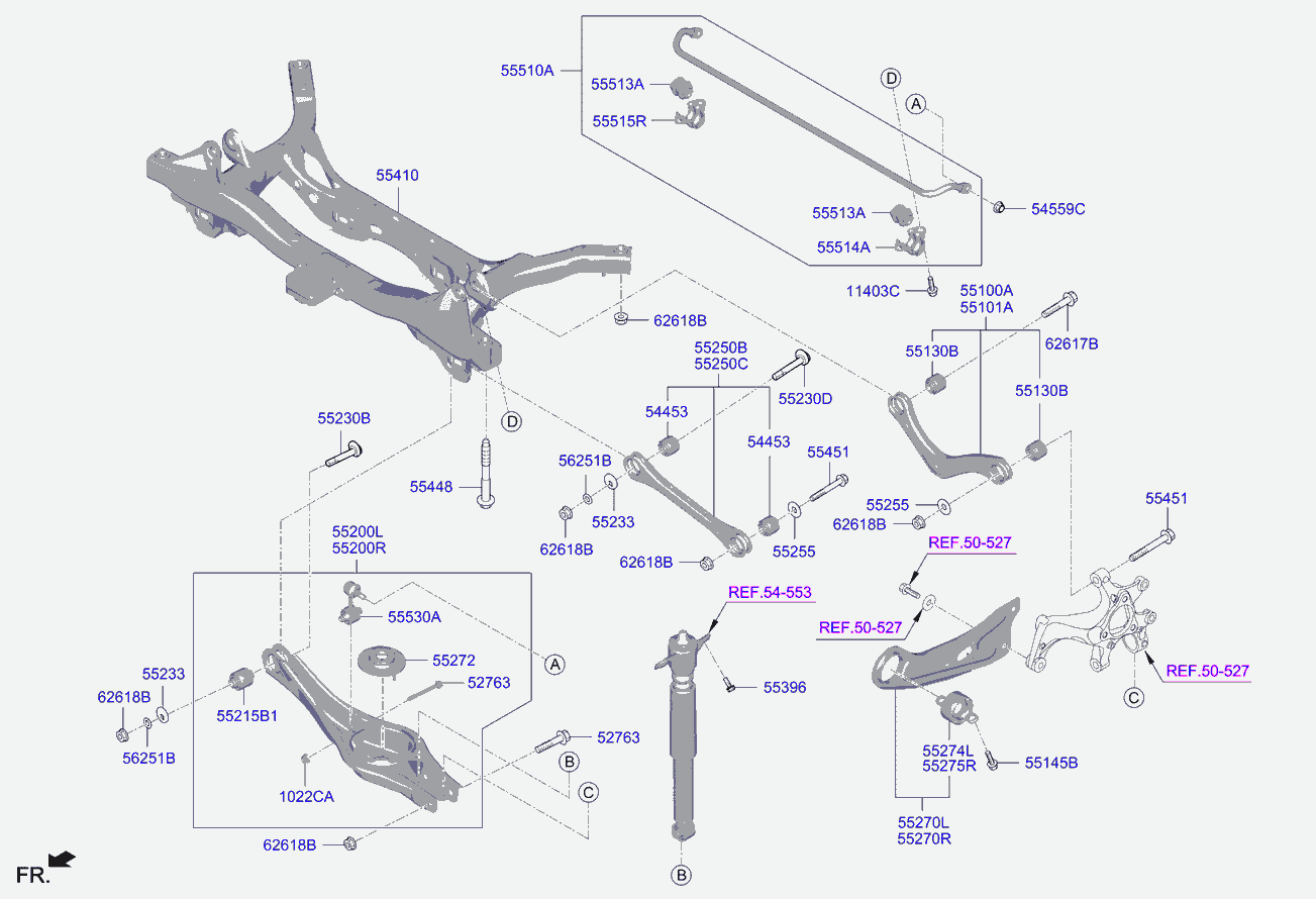 KIA 52740G2100 - Сайлентблок, рычаг подвески колеса parts5.com