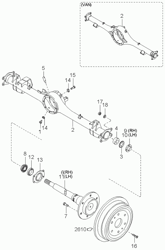 KIA 0K72A-26-157 - Комплект подшипника ступицы колеса parts5.com