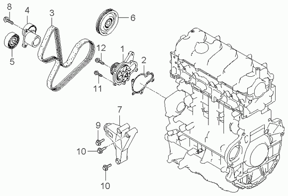 DAEWOO 2528127010 - Tensor de correa, correa poli V parts5.com