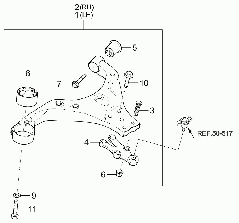 KIA 54501-1F100 - Рычаг подвески колеса parts5.com