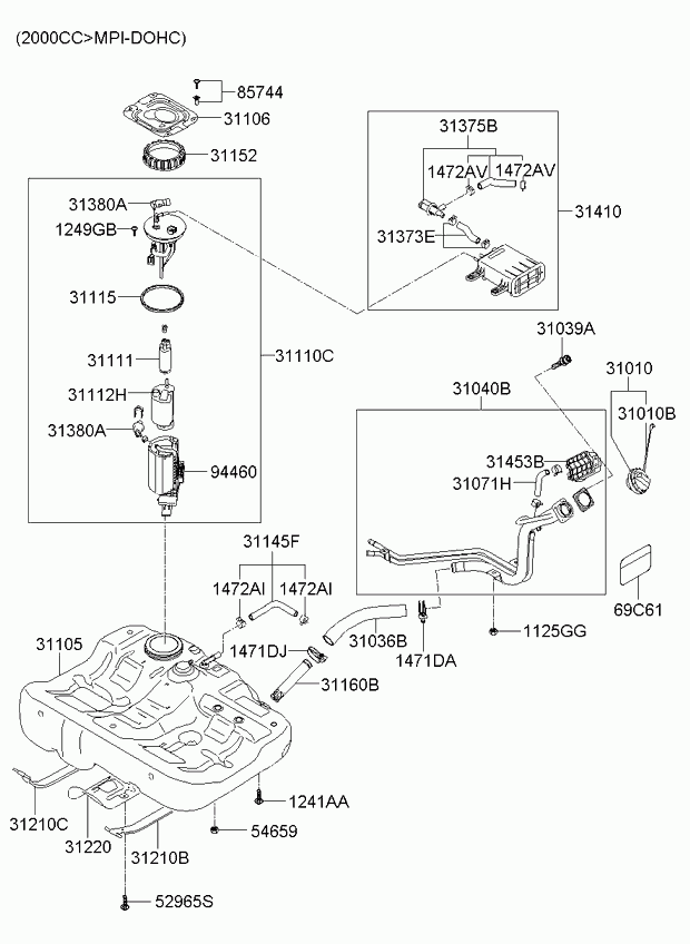 KIA 311110M000* - Топливный насос parts5.com