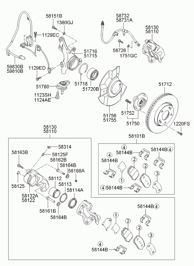 Hyundai 51720-2G000 - Комплект подшипника ступицы колеса parts5.com