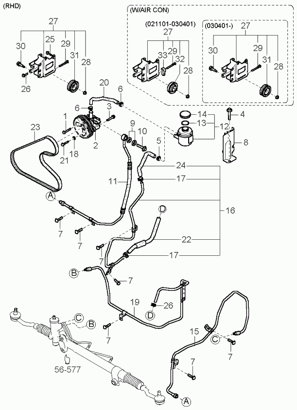 Daihatsu 5717038010 - V-Ribbed Belt parts5.com