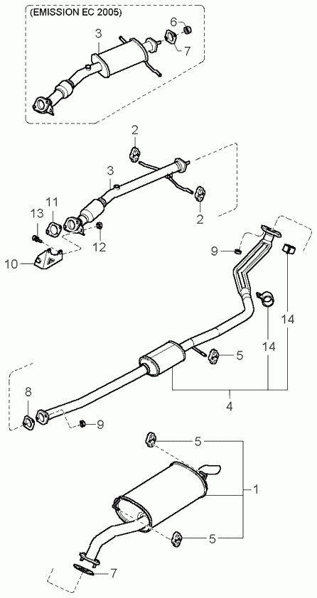 Hyundai 0K203-40-305A - Прокладка, труба выхлопного газа parts5.com