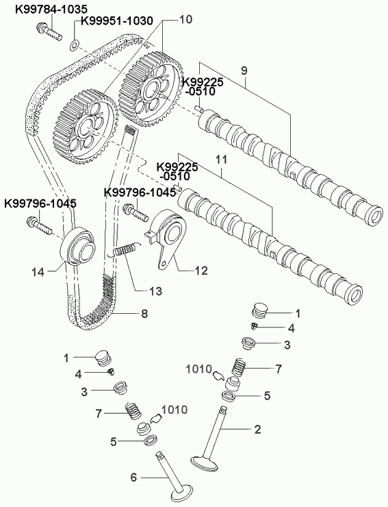 KIA 0K247-12-101 - Толкатель, гидрокомпенсатор parts5.com