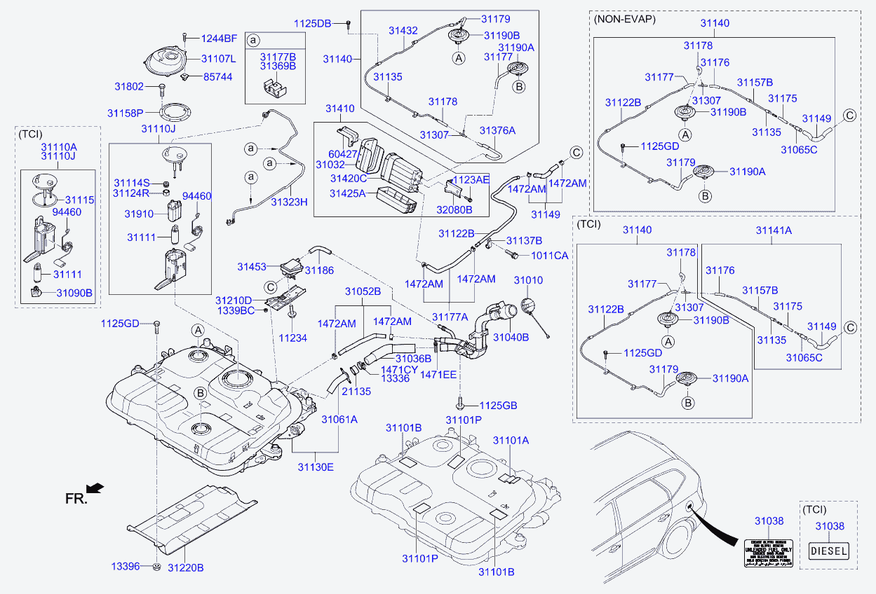 Hyundai 31111-2B900 - Топливный насос parts5.com