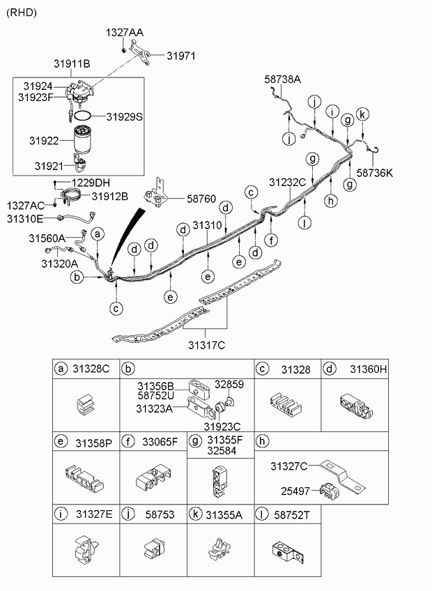 Hyundai 31922-2B900 - Топливный фильтр parts5.com