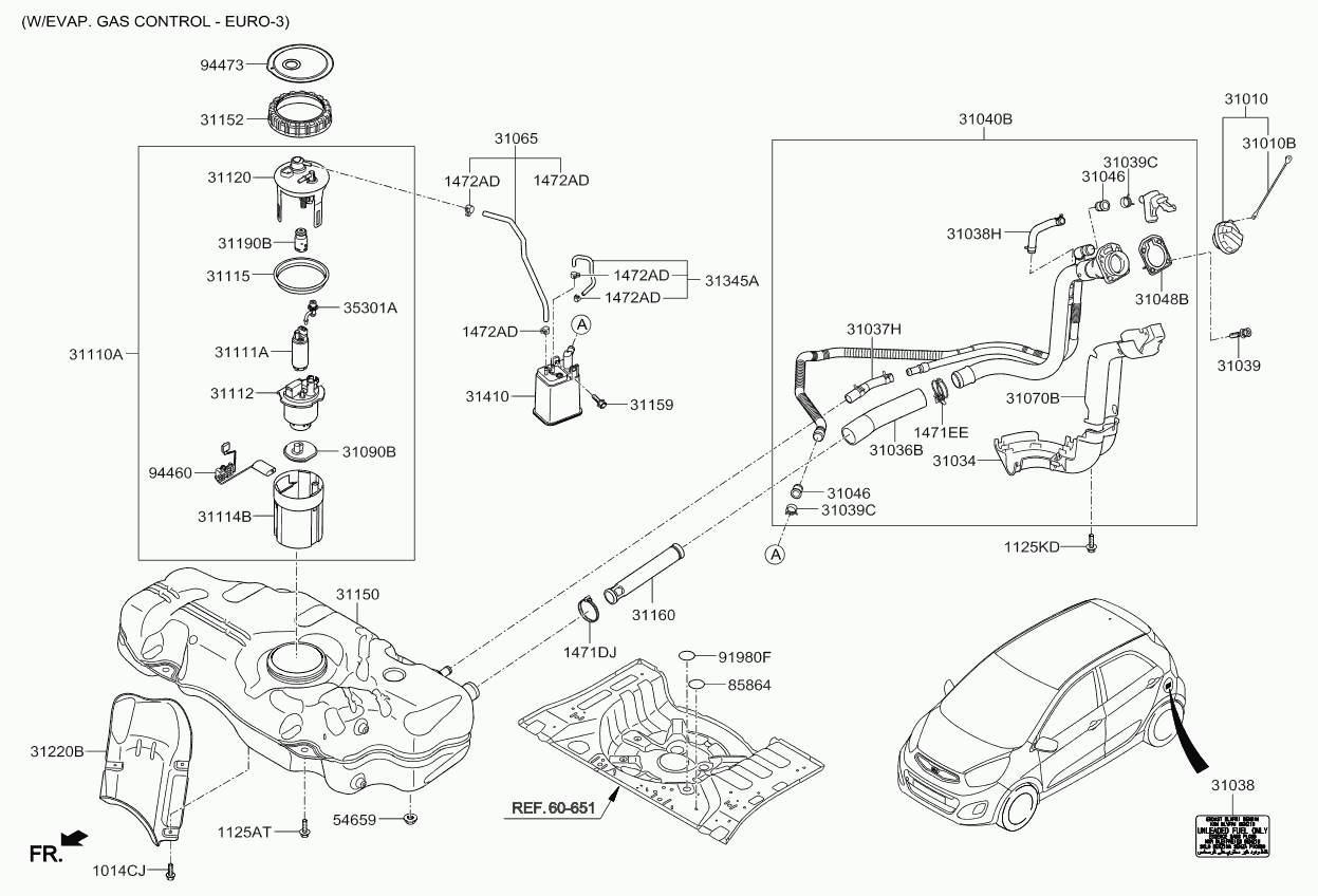 KIA 3111107600 - Топливный насос parts5.com