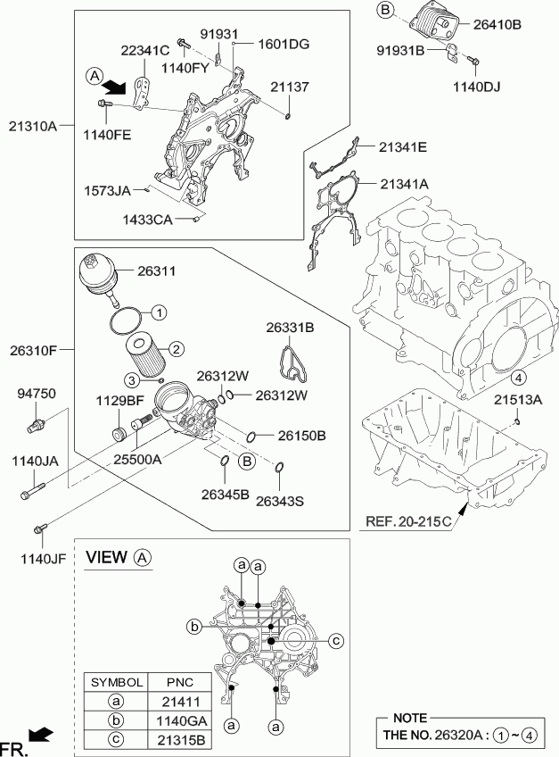 KIA 263202A501 - Масляный фильтр parts5.com